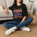 T-Shirt — “A Voice for Truth Who Learns Humility” Minimal Abstract Sunset Design