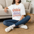 T-Shirt — “A Voice for Truth Who Learns Humility” Minimal Abstract Sunset Design